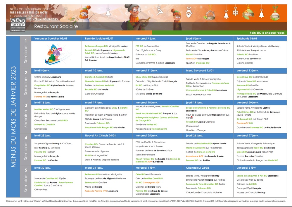 menus 01.2023