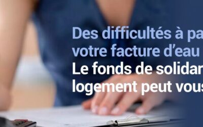 Le FSL : une aide pour payer ses factures d’eau