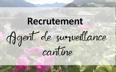 Offre d’emploi – Cantine scolaire
